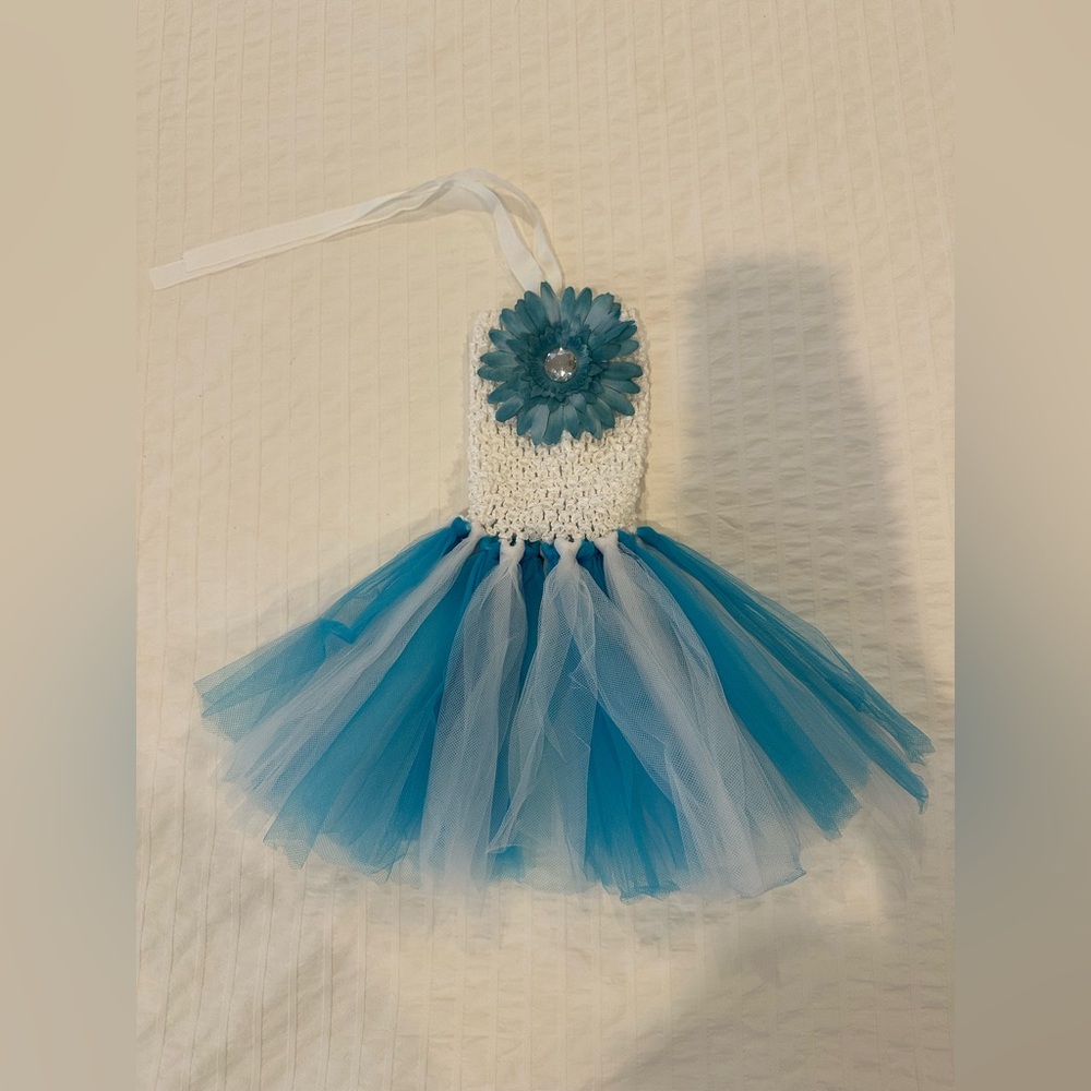 Blue and white Tutu Dress size newborn